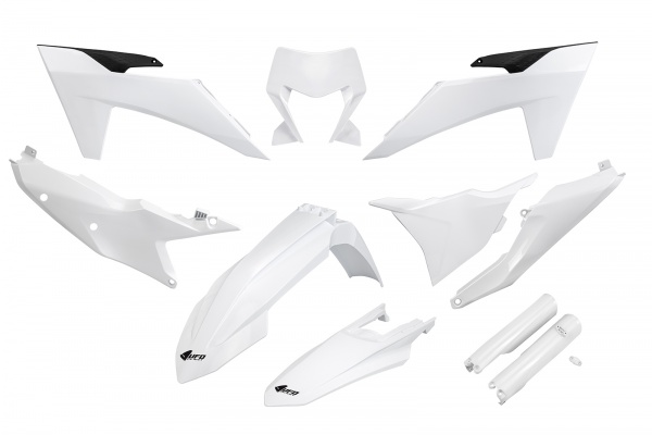 Full Plastic Kit white 20-25 compatible Ktm EXC 150 - EXC 250 - EXC-F 250 - EXC 300 - EXC-F 350 - EXC-F 450 - EXC-F 500 - XC...